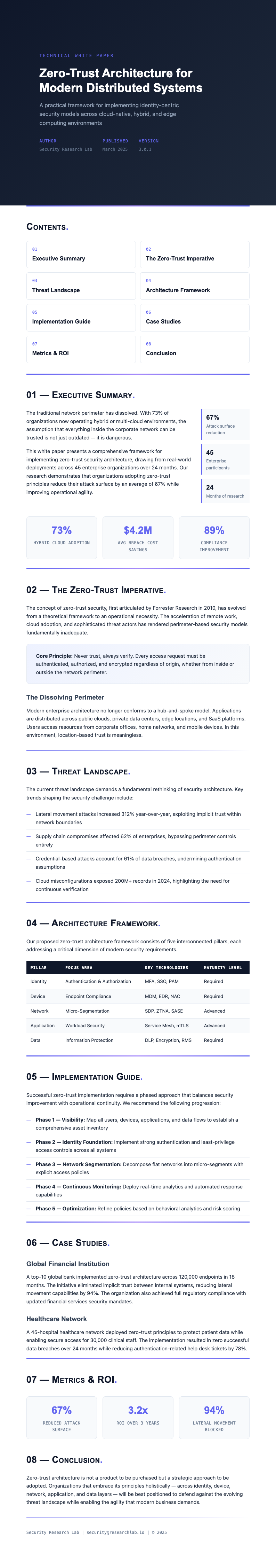 Bold contemporary white paper